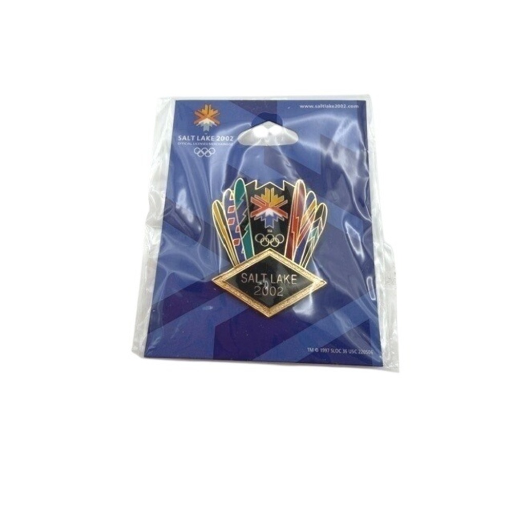 Salt Lake 2002 Winter Olympics Official Pin Aminco Skiing Snowboarding Logo NIP